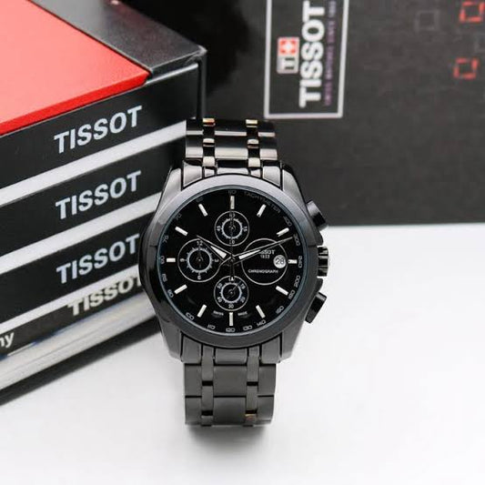 Tissot black black metal chain