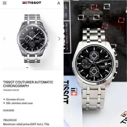 Tissot silver metal chain